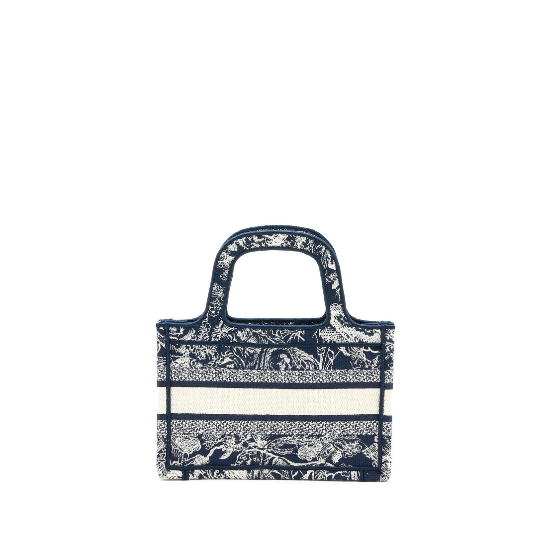 Top quality Dior Mini Book Tote Limited Edition Blue Toile De Jouy Reverse Embroidery
