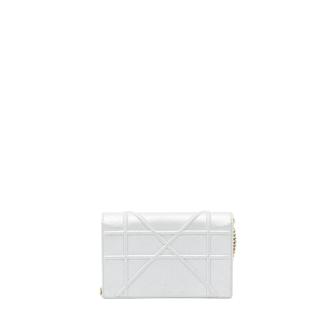 Top quality Dior Top quality Diorama Wallet on Chain Calfskin Light Grey