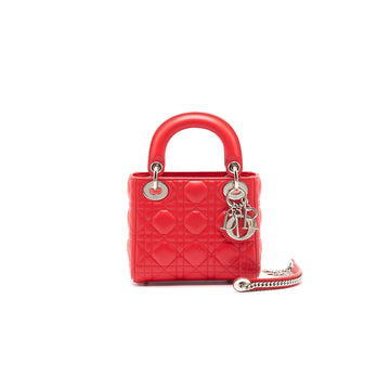 Top quality Dior Lady Top quality Dior Mini Tomato Red With Small Scarf