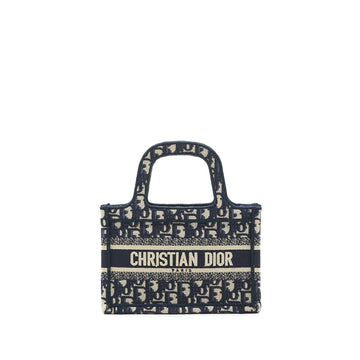 Top quality Dior mini book Tote Bag in blue Oblique