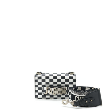 Top quality Dior Mini JaTop quality Dior Flap Bag Black/ White With Wide Shoulder Strap