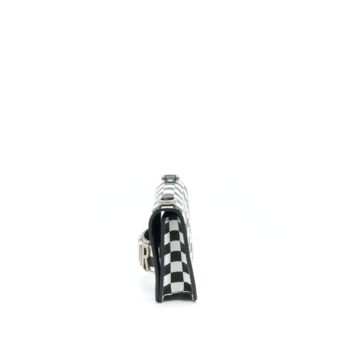 Top quality Dior Mini JaTop quality Dior Flap Bag Black/ White With Wide Shoulder Strap