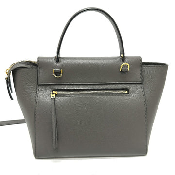 CELINE Handbag 189153  leather gray logo Belt bag micro Women New 1:1