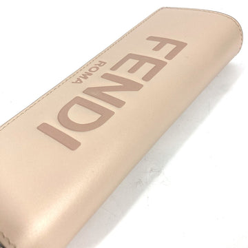 FENDI Long Wallet Purse 8M0251 leather beige Long wallet logo Women
