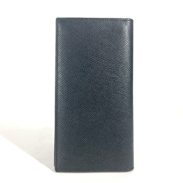 CELINE Long Wallet Purse leather black with coin compartment Bar Tikal Wallet mens New 1:1