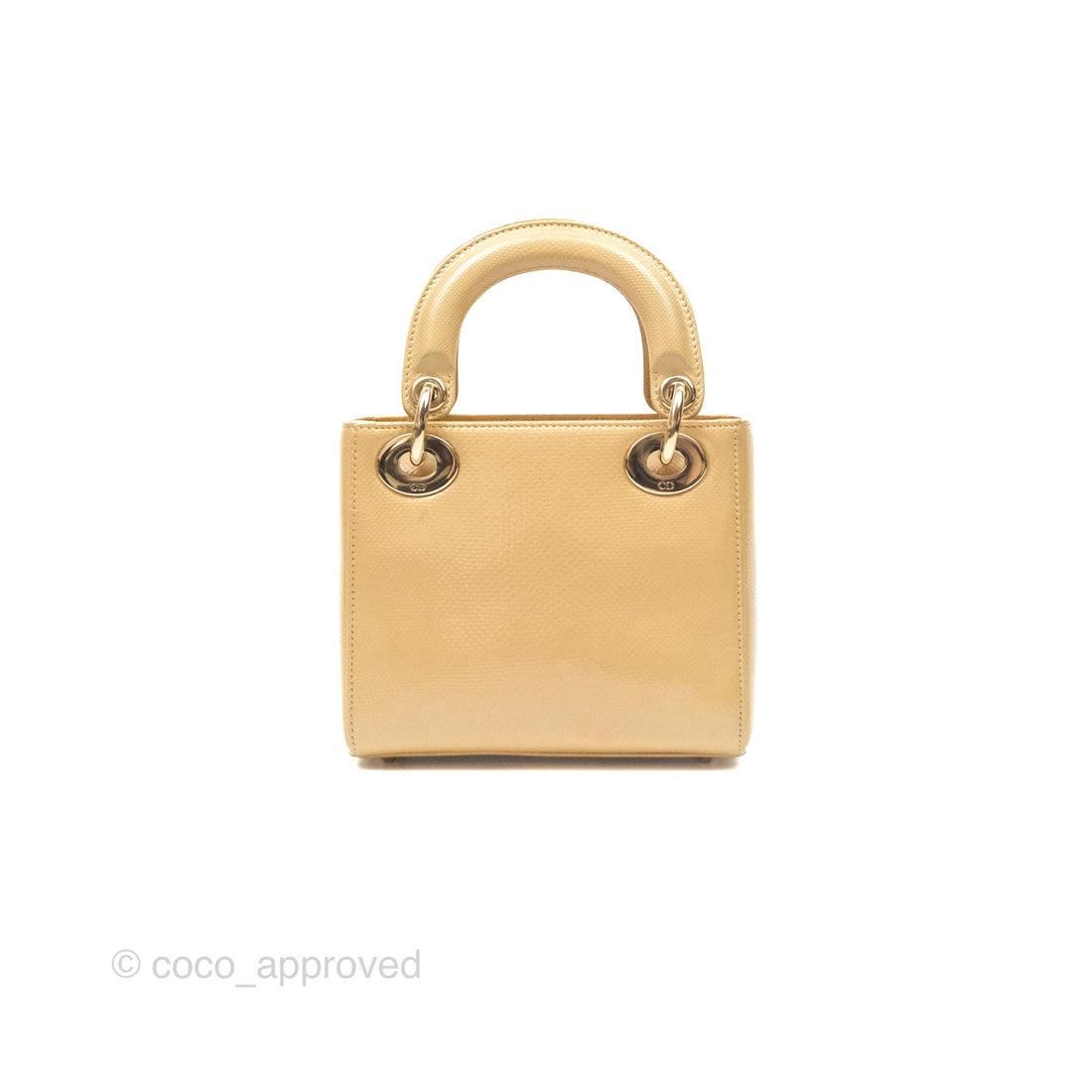 Christian Dior Mini Lady Dior Beige Lizard Gold Hardware