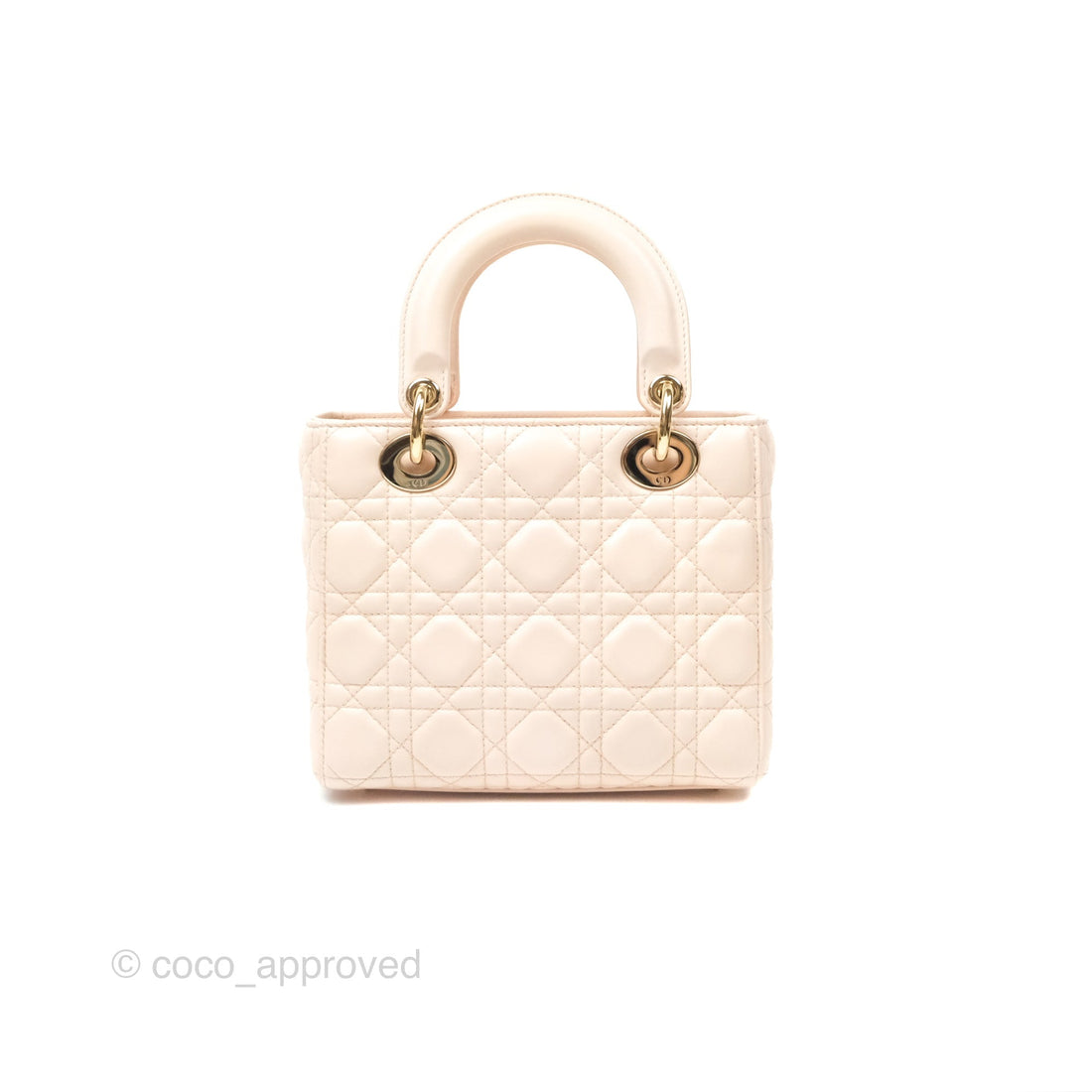 Christian Dior My ABCDior Lady Dior Baby Pink Cannage Lambskin Gold Hardware