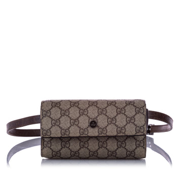 Gucci GG Supreme Belt Bag Brown SHW