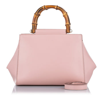 Gucci Bamboo Nymphaea Satchel in Pink