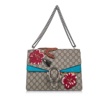 Gucci Large GG Supreme Dionysus Shoulder Bag Brown