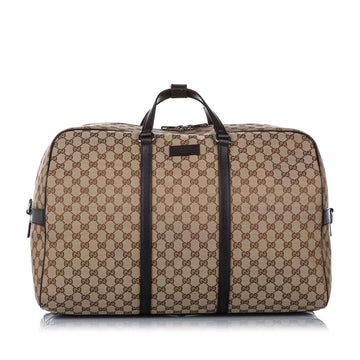 Gucci GG Canvas Travel Bag Brown