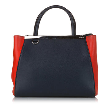 Fendi Bicolor 2Jours Leather Satchel