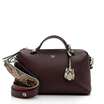 Fendi Calfskin Python By The Way Small Boston Bag