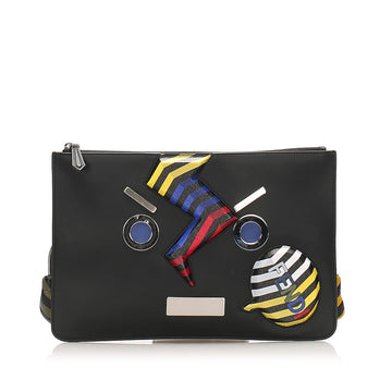 Fendi Face No Word Leather Clutch Bag (SHG-13596)