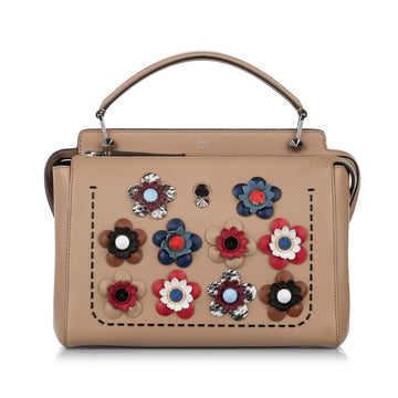 Fendi Flowerland DotCom Leather Satchel