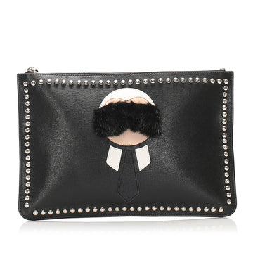 Fendi Karlito Leather Clutch Bag (SHG-11180)