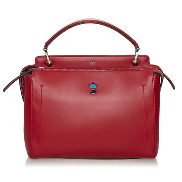 Fendi Large DotCom Leather Satchel