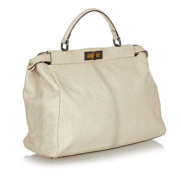 Fendi Large Peekaboo Leather Satchel (SHG-usPpvT)