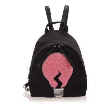 Fendi Shearling Nylon Light Bulb Backpack (SHG-13204)
