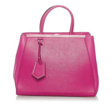 Fendi Medium 2Jours Leather Satchel