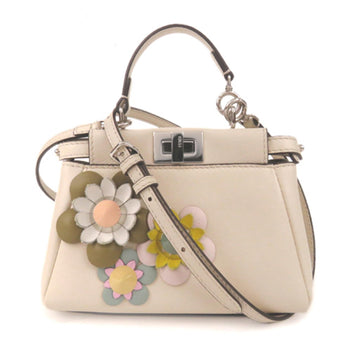 Fendi Leather Mini Flowerland Peekaboo Satchel (SHG-13831)
