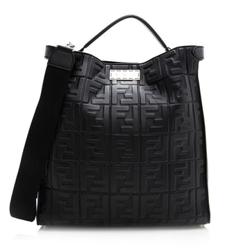 Fendi Nappa Embossed FF 1974 Peekaboo X Lite Bag