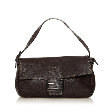 Fendi Selleria Leather Baguette
