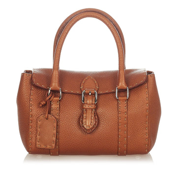 Fendi Selleria Linda Leather Handbag