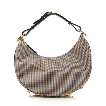 Fendi Fabric Small Fendigraphy Charm Hobo