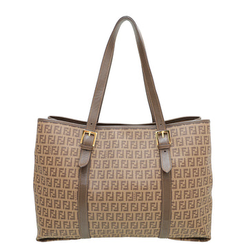 Fendi Tobacco Vitello Zucchino Spalmati Tote Bag