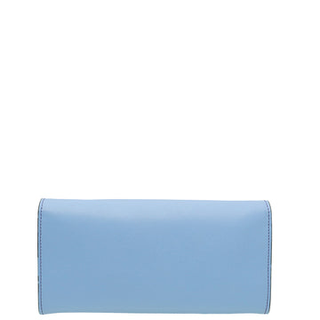 Fendi Lilac Blue Multicolor Studded Continental Wallet on Chain
