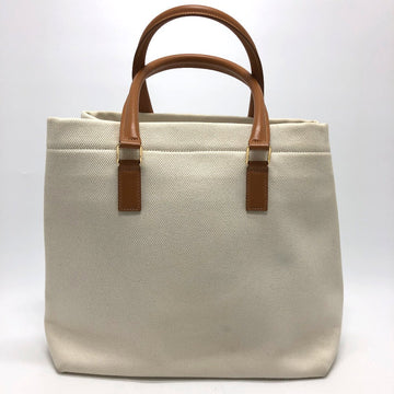 CELINE Tote Bag Canvas / leather white logo Tote Bag Women New 1:1