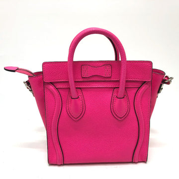 CELINE Handbag 18924 leather pink Luggage mini shopper Women New 1:1