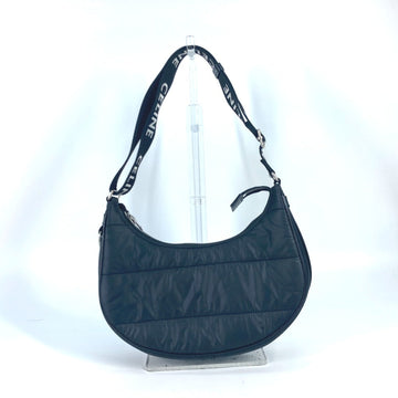 CELINE Shoulder Bag 196972 Nylon black logo ava medium Women New 1:1