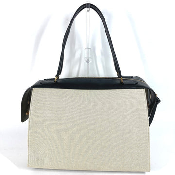 CELINE Shoulder Bag Leather / canvas Ivorytype bag shawl Small Ring Women New 1:1