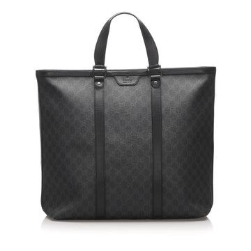 Gucci Black GG Supreme Tote Bag