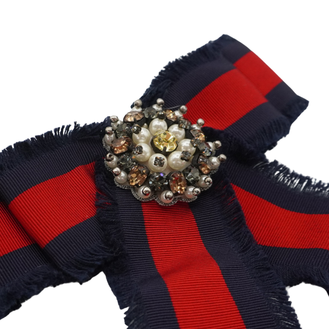 Gucci Web Grosgrain Bow Brooch