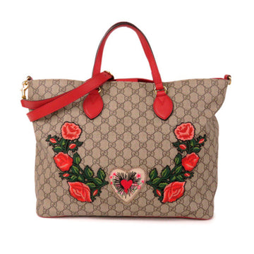 Gucci GG Supreme Courrier Soft Satchel Brown