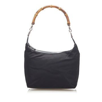 Gucci Bamboo Canvas Shoulder Bag