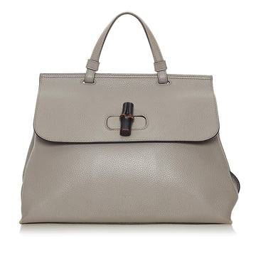 Gucci Bamboo Daily Leather Satchel