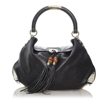 Gucci Bamboo Indy Leather Hobo Bag