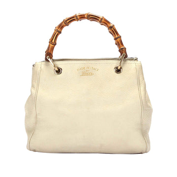 Gucci Bamboo Shopper Leather Satchel