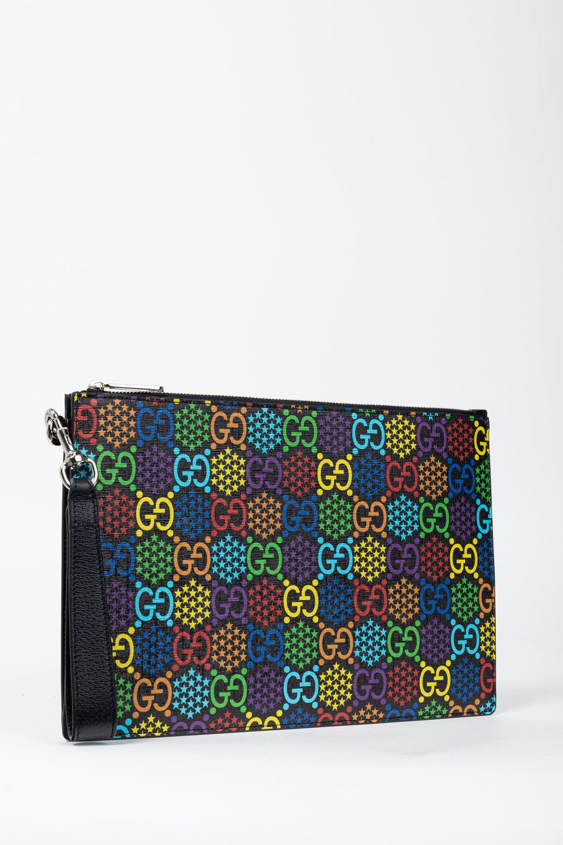 Gucci Black-Multi GG Psychedelic Zip Pouch