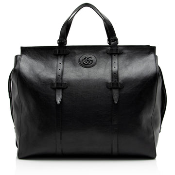 Gucci Calfskin GG Marmont Monochrome Large Tote (SHF-sBw4Ey)