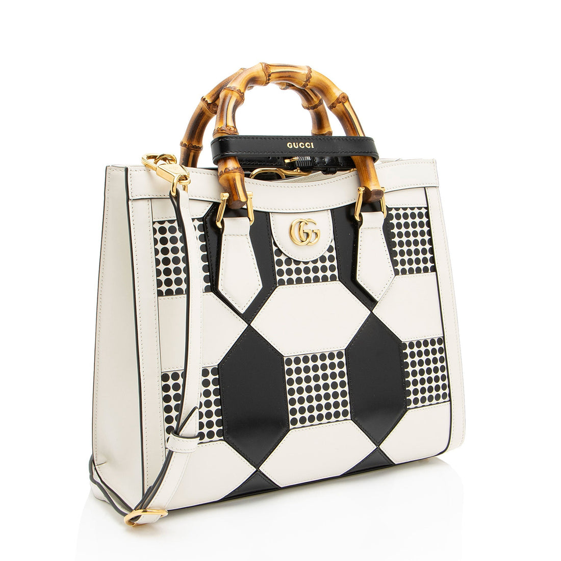 Gucci Calfskin Geometric Inlay Diana Small Tote (SHF-31a6lc)
