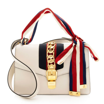 Gucci Calfskin Sylvie Small Shoulder Bag (SHF-Cn9quR)
