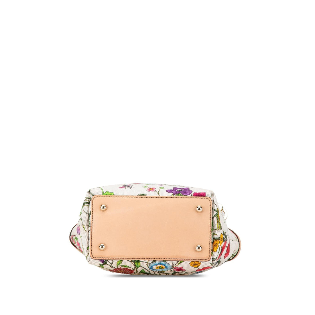 Gucci Canvas Bamboo Flora Handbag