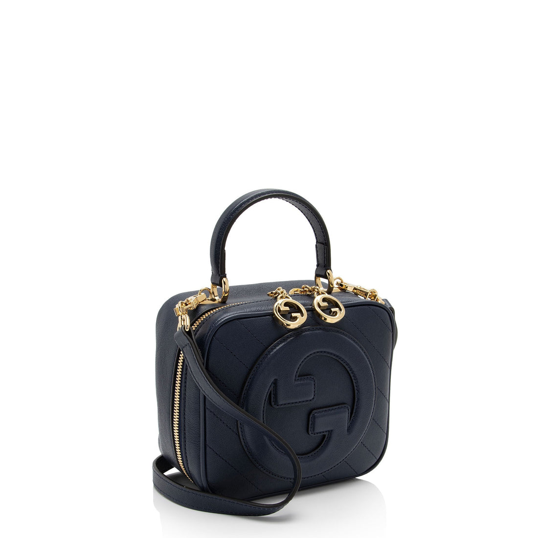 Gucci Diagonal Stitched Calfskin Blondie Top Handle (SHF-XClOQA)
