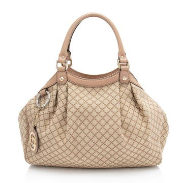 Gucci Diamante Canvas Sukey Medium Tote (SHF-uHQzf7)