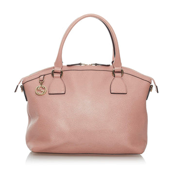 Gucci GG Charm Dome Leather Satchel